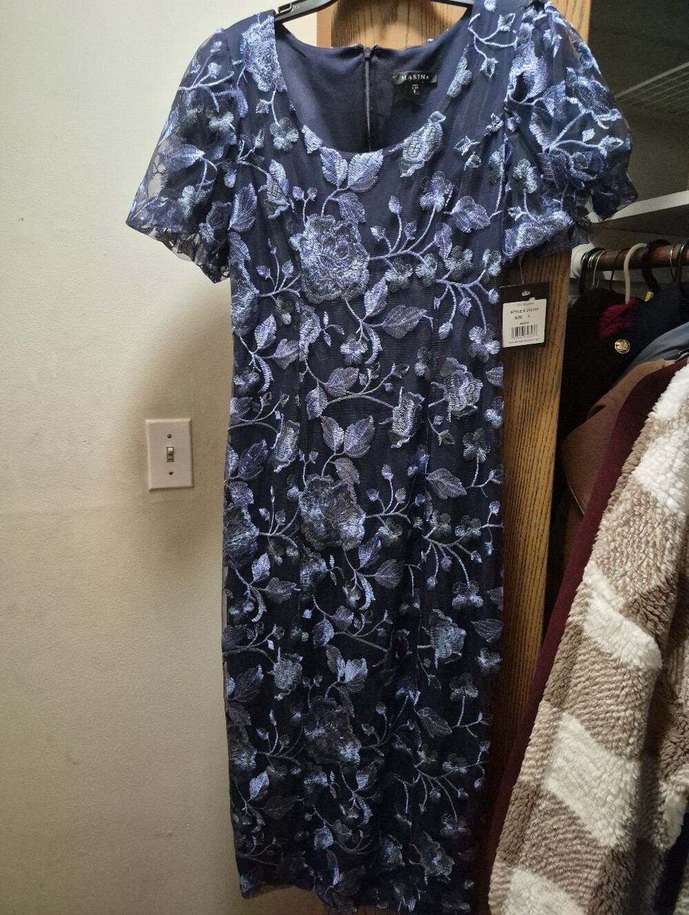 Marina msrp $149 Floral Embroidered Midi Dress - Picture 3 of 10